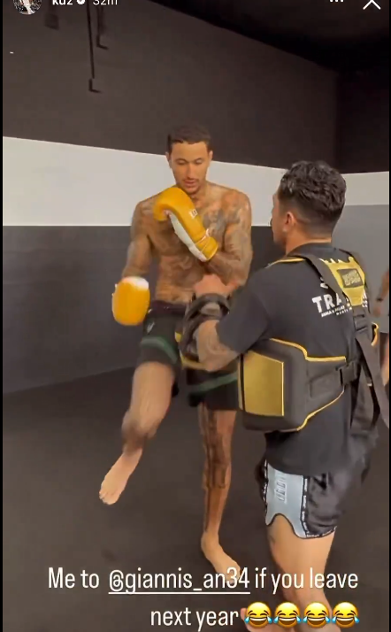 😂库兹马晒拳击视频”威胁“字母：下赛季你要离队我就揍你